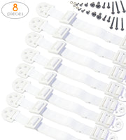 8 PC Adjustable Anti-Tip Furniture Anchor Safety Straps by Boxiki Kids - Boxiki kids